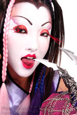 Lily - Anime Geisha Warrior - Photos Copyright - Lon Casler Bixby - All Rights Reserved - Makeup by Justefanie